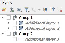 Grouped map layers